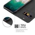 Pikkukuva 4 / 7: iPhone X / XS Suojakotelo Suojakuori Lompakkokotelo Matkapuhelinkotelo jossa magneettisuljenta, jalusta-toiminto ja korttitasku