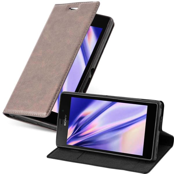 Sony Xperia M2 / M2 AQUA Suojakotelo Suojakuori Lompakkokotelo Matkapuhelinkotelo jossa magneettisuljenta, jalusta-toiminto ja korttitasku