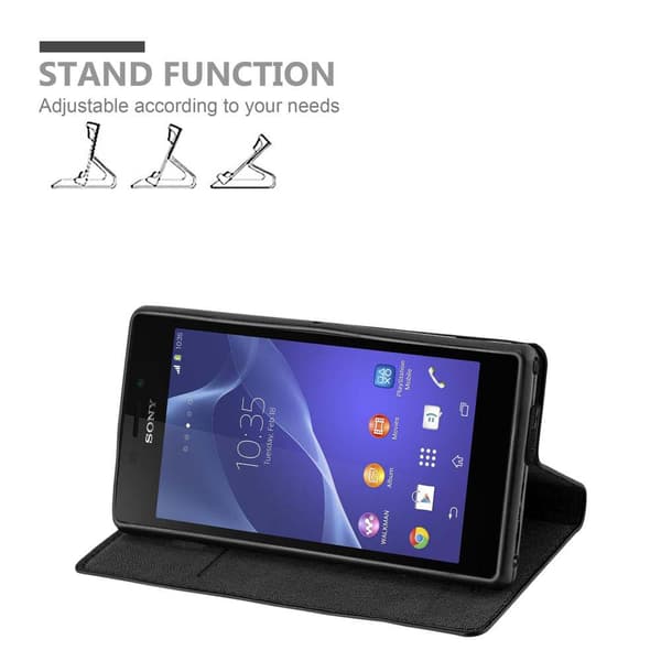 Sony Xperia M2 / M2 AQUA Fodral Skal Plånboksfodral Case med magnetisk stängning, ståfunktion och kortficka