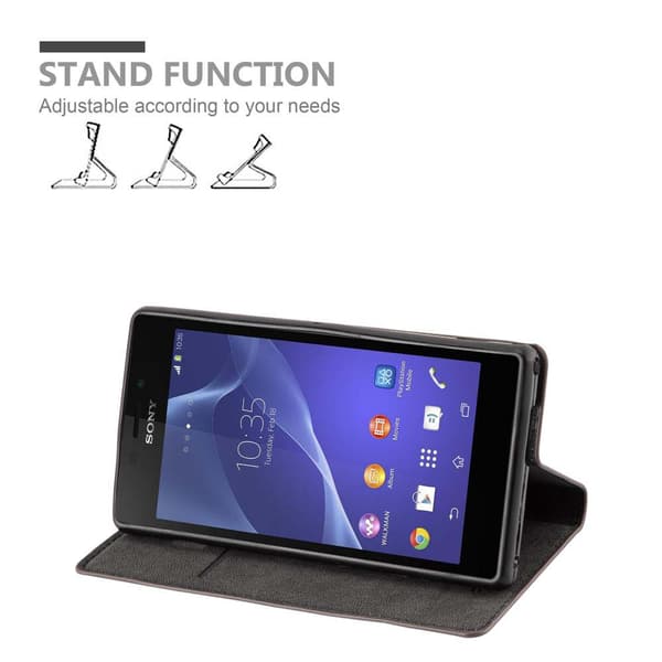 Sony Xperia M2 / M2 AQUA Fodral Skal Plånboksfodral Case med magnetisk stängning, ståfunktion och kortficka