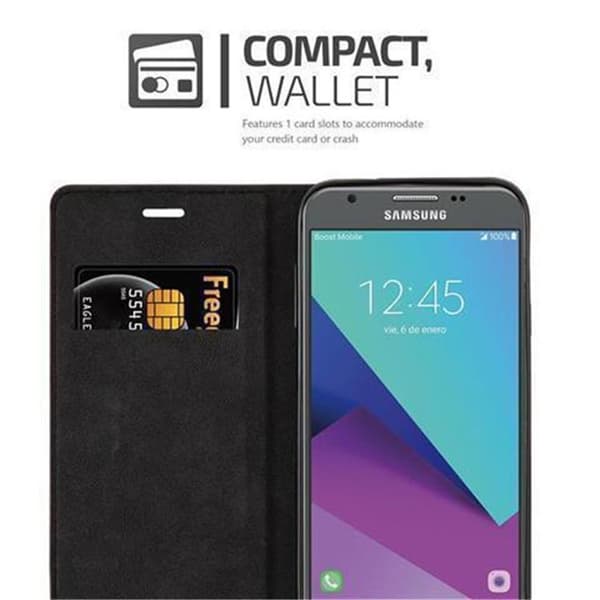 Samsung Galaxy J3 2017 US Version Fodral Skal Plånboksfodral Case med magnetisk stängning, ståfunktion och kortficka