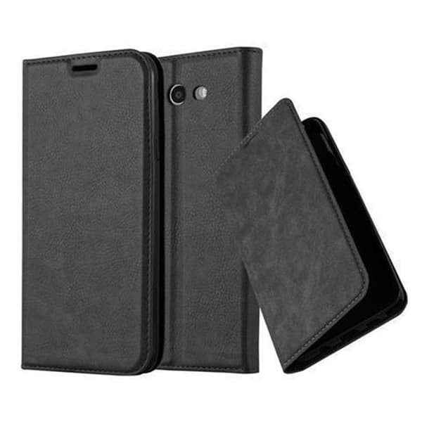 Lommebokdeksel til Samsung Galaxy J3 2017 US Version Deksel med magnetisk lukking, stativfunksjon og kortlomme NATTSORT