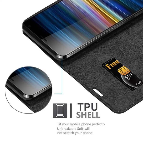 Sony Xperia 10 PLUS Fodral Skal Plånboksfodral Case med magnetisk stängning, ståfunktion och kortficka