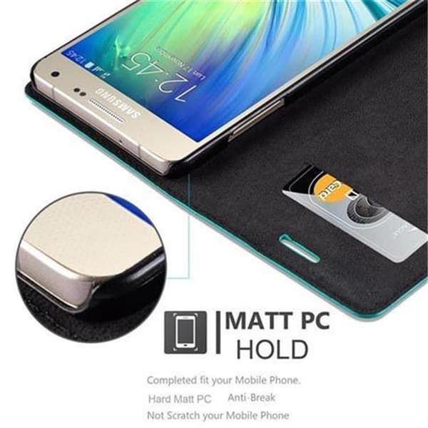 Samsung Galaxy A5 2015 Suojakotelo Suojakuori Lompakkokotelo Matkapuhelinkotelo jossa magneettisuljenta, jalusta-toiminto ja korttitasku