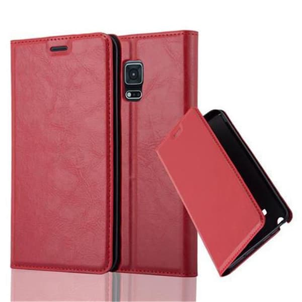 Samsung Galaxy NOTE EDGE Fodral Skal Plånboksfodral Case med magnetisk stängning, ståfunktion och kortficka ÄPPLE RÖD