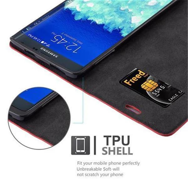 Samsung Galaxy NOTE EDGE Fodral Skal Plånboksfodral Case med magnetisk stängning, ståfunktion och kortficka
