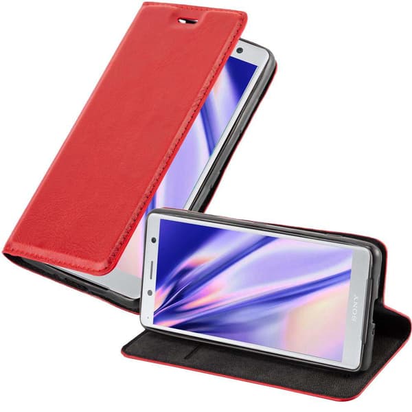 Lommebokdeksel til Sony Xperia XZ2 Deksel med magnetisk lukking, stativfunksjon og kortlomme