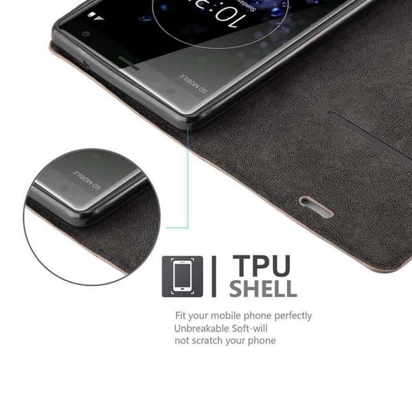 Sony Xperia XZ2 Suojakotelo Suojakuori Lompakkokotelo Matkapuhelinkotelo jossa magneettisuljenta, jalusta-toiminto ja korttitasku