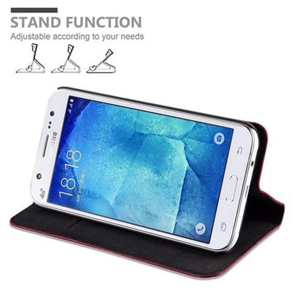 Samsung Galaxy J5 2015 Suojakotelo Suojakuori Lompakkokotelo Matkapuhelinkotelo jossa magneettisuljenta, jalusta-toiminto ja korttitasku
