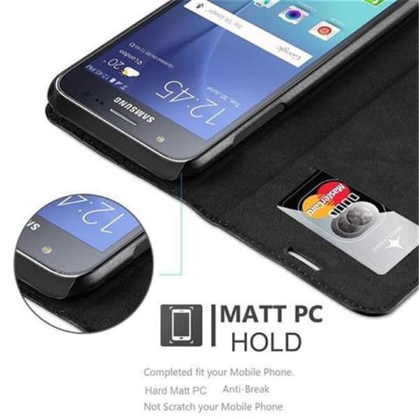 Samsung Galaxy J5 2015 Suojakotelo Suojakuori Lompakkokotelo Matkapuhelinkotelo jossa magneettisuljenta, jalusta-toiminto ja korttitasku