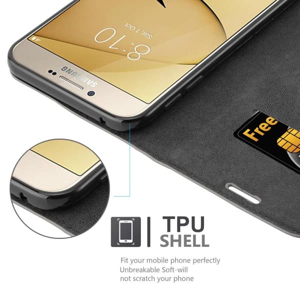 Samsung Galaxy A8 2016 Fodral Skal Plånboksfodral Case med magnetisk stängning, ståfunktion och kortficka