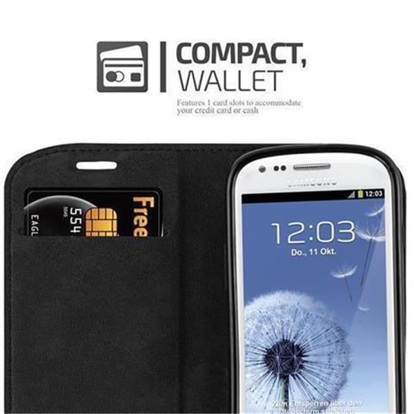 Samsung Galaxy S3 MINI Fodral Skal Plånboksfodral Case med magnetisk stängning, ståfunktion och kortficka