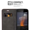 Miniatyrbild 4 av 7: Nokia 1 2018 Fodral Skal Plånboksfodral Case med magnetisk stängning, ståfunktion och kortficka