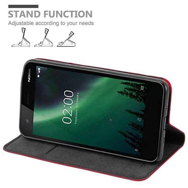 Nokia 2 2017 Fodral Skal Plånboksfodral Case med magnetisk stängning, ståfunktion och kortficka