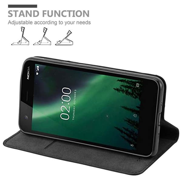 Nokia 2 2017 Fodral Skal Plånboksfodral Case med magnetisk stängning, ståfunktion och kortficka