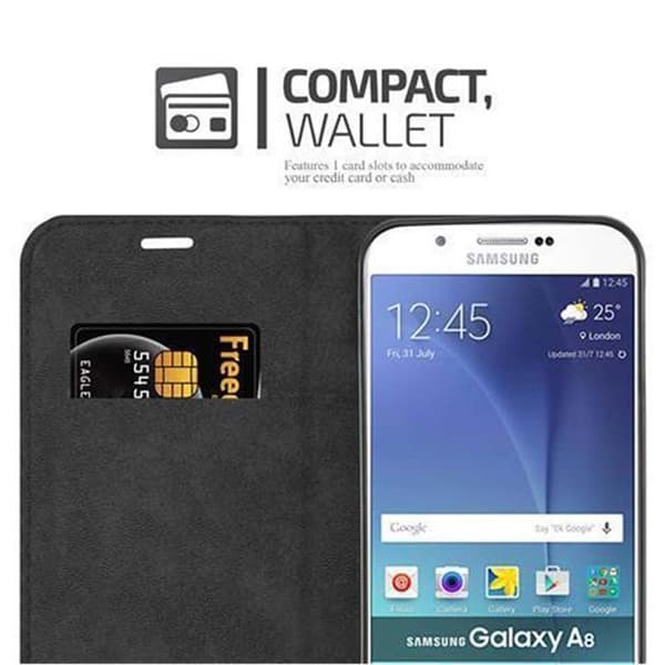 Samsung Galaxy A8 2015 Fodral Skal Plånboksfodral Case med magnetisk stängning, ståfunktion och kortficka