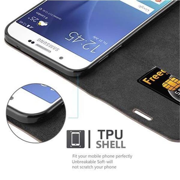 Samsung Galaxy A8 2015 Fodral Skal Plånboksfodral Case med magnetisk stängning, ståfunktion och kortficka