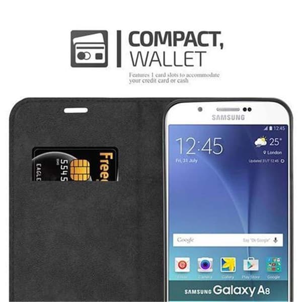 Samsung Galaxy A8 2015 Fodral Skal Plånboksfodral Case med magnetisk stängning, ståfunktion och kortficka