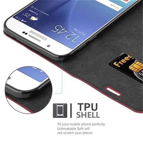 Lommebokdeksel til Samsung Galaxy A8 2015 Deksel med magnetisk lukking, stativfunksjon og kortlomme