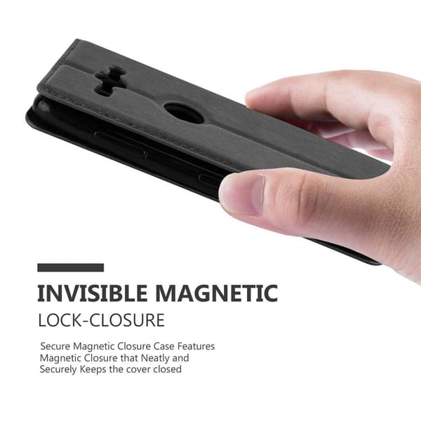 Lommebokdeksel til Sony Xperia XZ2 COMPACT Deksel med magnetisk lukking, stativfunksjon og kortlomme