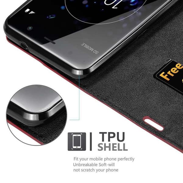 Sony Xperia XZ2 PREMIUM Fodral Skal Plånboksfodral Case med magnetisk stängning, ståfunktion och kortficka