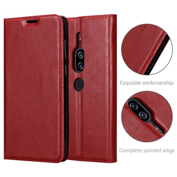 Sony Xperia XZ2 PREMIUM Fodral Skal Plånboksfodral Case med magnetisk stängning, ståfunktion och kortficka