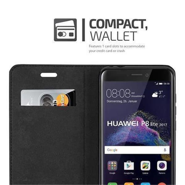 Huawei P8 LITE 2017 / P9 LITE 2017 Fodral Skal Plånboksfodral Case med magnetisk stängning, ståfunktion och kortficka