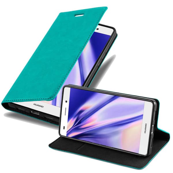 Huawei P8 LITE 2017 / P9 LITE 2017 Fodral Skal Plånboksfodral Case med magnetisk stängning, ståfunktion och kortficka BENSIN TURKOS
