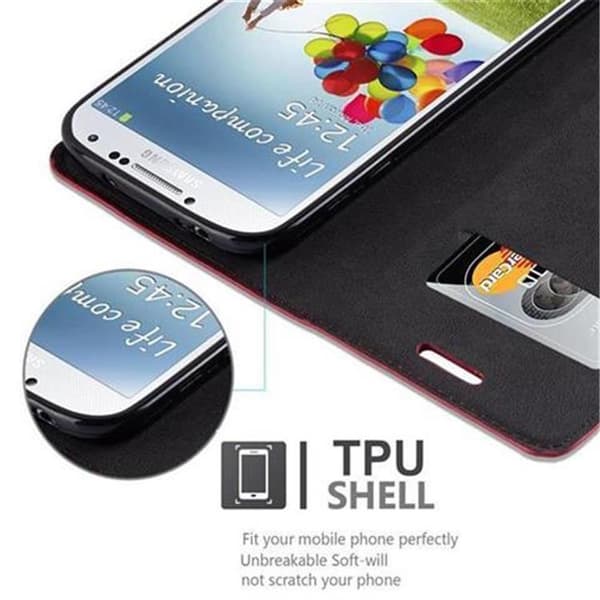 Samsung Galaxy S4 Fodral Skal Plånboksfodral Case med magnetisk stängning, ståfunktion och kortficka