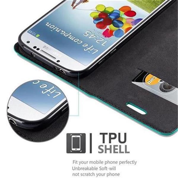 Samsung Galaxy S4 Fodral Skal Plånboksfodral Case med magnetisk stängning, ståfunktion och kortficka