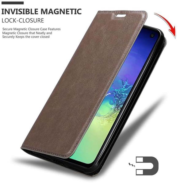 Lommebokdeksel til Samsung Galaxy S10e Deksel med magnetisk lukking, stativfunksjon og kortlomme