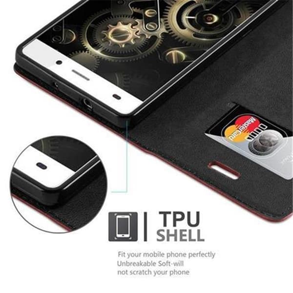 Huawei P8 LITE 2015 Fodral Skal Plånboksfodral Case med magnetisk stängning, ståfunktion och kortficka