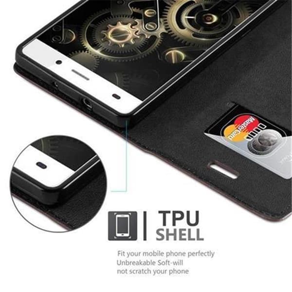 Huawei P8 LITE 2015 Fodral Skal Plånboksfodral Case med magnetisk stängning, ståfunktion och kortficka