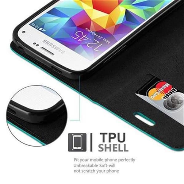 Samsung Galaxy S5 MINI / S5 MINI DUOS Fodral Skal Plånboksfodral Case med magnetisk stängning, ståfunktion och kortficka