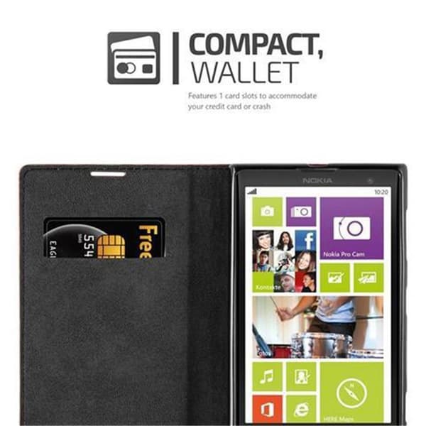 Nokia Lumia 1020 Suojakotelo Suojakuori Lompakkokotelo Matkapuhelinkotelo jossa magneettisuljenta, jalusta-toiminto ja korttitasku