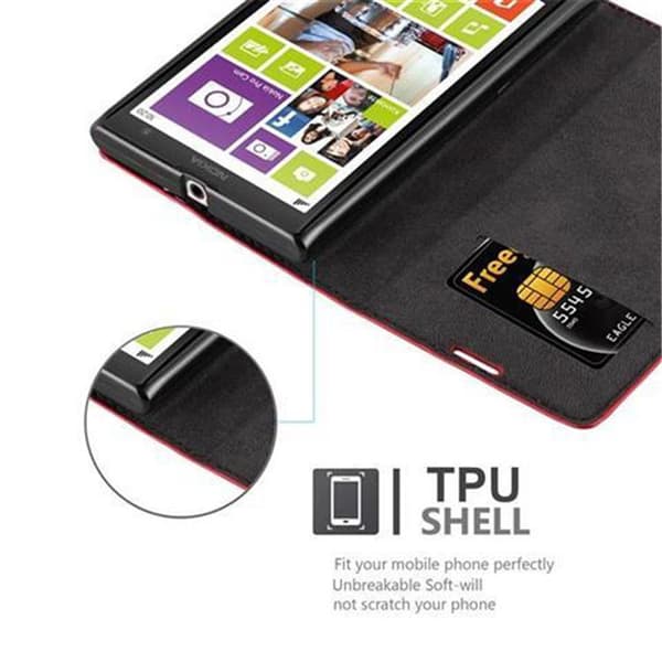 Nokia Lumia 1020 Suojakotelo Suojakuori Lompakkokotelo Matkapuhelinkotelo jossa magneettisuljenta, jalusta-toiminto ja korttitasku