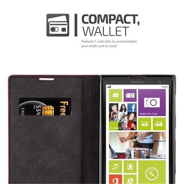 Nokia Lumia 1020 Suojakotelo Suojakuori Lompakkokotelo Matkapuhelinkotelo jossa magneettisuljenta, jalusta-toiminto ja korttitasku