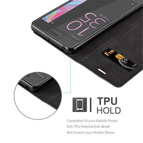 Sony Xperia X PERFORMANCE Suojakotelo Suojakuori Lompakkokotelo Matkapuhelinkotelo jossa magneettisuljenta, jalusta-toiminto ja korttitasku