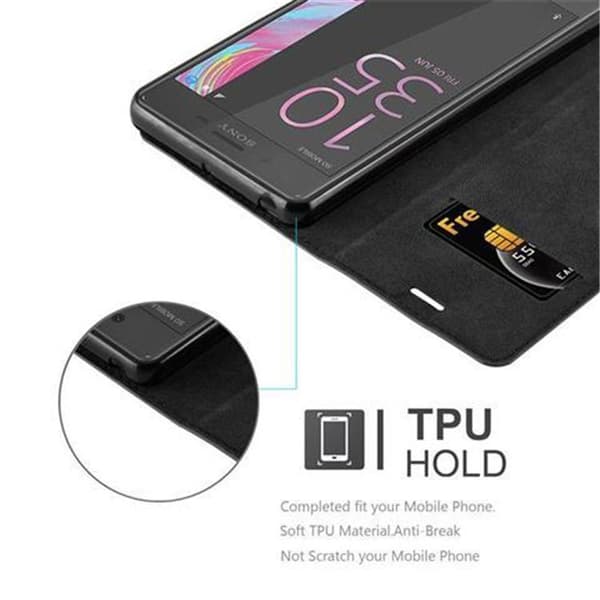 Sony Xperia X PERFORMANCE Suojakotelo Suojakuori Lompakkokotelo Matkapuhelinkotelo jossa magneettisuljenta, jalusta-toiminto ja korttitasku