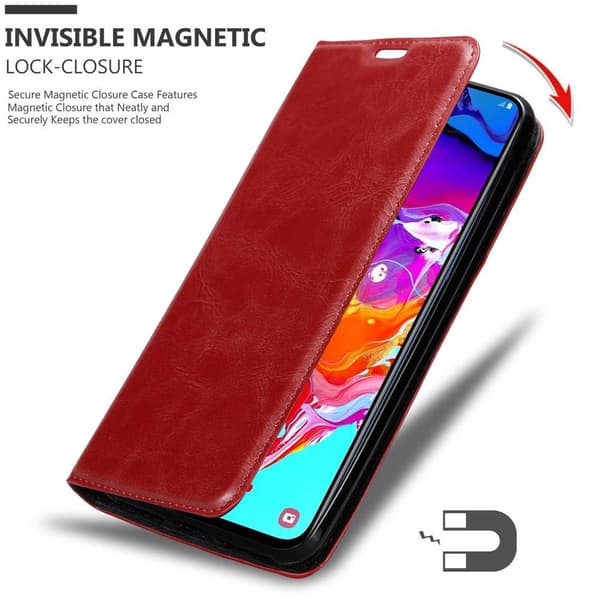 Lommebokdeksel til Samsung Galaxy A70 / A70s Deksel med magnetisk lukking, stativfunksjon og kortlomme