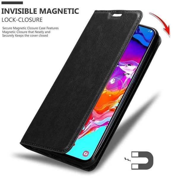 Lommebokdeksel til Samsung Galaxy A70 / A70s Deksel med magnetisk lukking, stativfunksjon og kortlomme