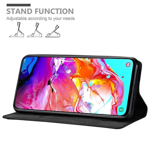 Lommebokdeksel til Samsung Galaxy A70 / A70s Deksel med magnetisk lukking, stativfunksjon og kortlomme