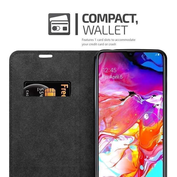 Lommebokdeksel til Samsung Galaxy A70 / A70s Deksel med magnetisk lukking, stativfunksjon og kortlomme