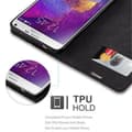 Miniatyrbild 3 av 6: Samsung Galaxy NOTE 4 Fodral Skal Plånboksfodral Case med magnetisk stängning, ståfunktion och kortficka