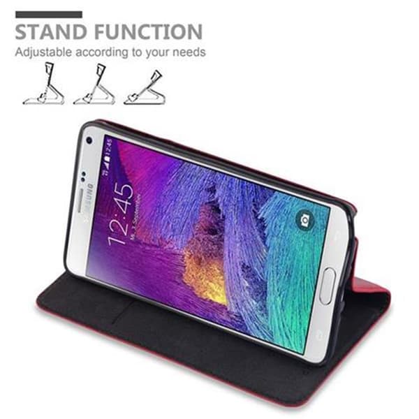 Lommebokdeksel til Samsung Galaxy NOTE 4 Deksel med magnetisk lukking, stativfunksjon og kortlomme