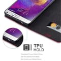 Miniatyrbild 3 av 6: Samsung Galaxy NOTE 4 Fodral Skal Plånboksfodral Case med magnetisk stängning, ståfunktion och kortficka