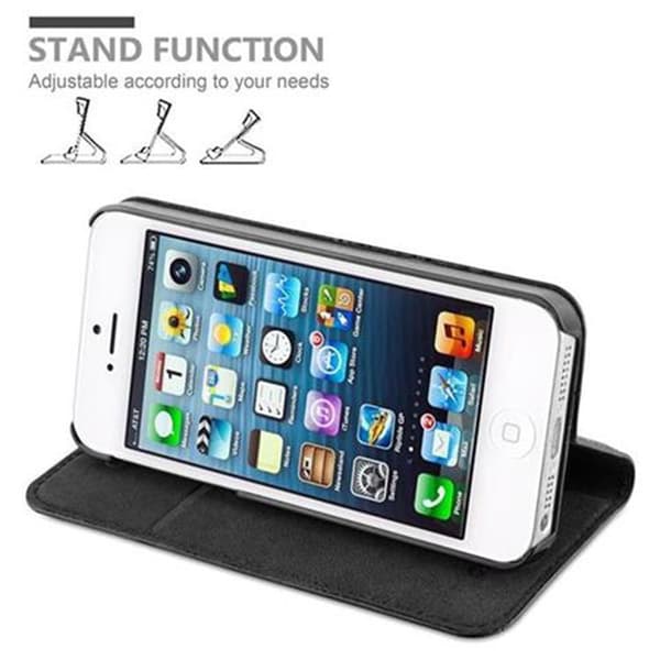 iPhone 5 / 5S / SE 2016 Suojakotelo Suojakuori Lompakkokotelo Matkapuhelinkotelo jossa magneettisuljenta, jalusta-toiminto ja korttitasku