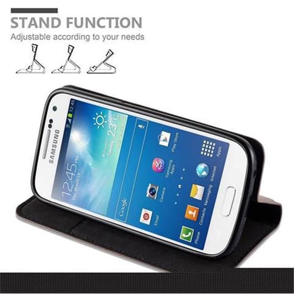 Samsung Galaxy S4 MINI Fodral Skal Plånboksfodral Case med magnetisk stängning, ståfunktion och kortficka