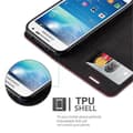 Miniatyrbild 5 av 7: Samsung Galaxy S4 MINI Fodral Skal Plånboksfodral Case med magnetisk stängning, ståfunktion och kortficka