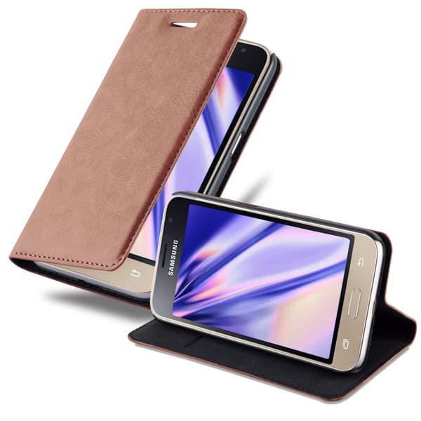 Lommebokdeksel til Samsung Galaxy J1 2016 Deksel med magnetisk lukking, stativfunksjon og kortlomme